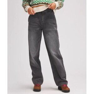 Basin and Range Gray Wash High Rise Wide Leg Cotton Denim Jeans Womens Size 28